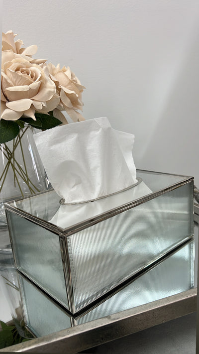 Belvue silver tissue box - Luscious Homewares