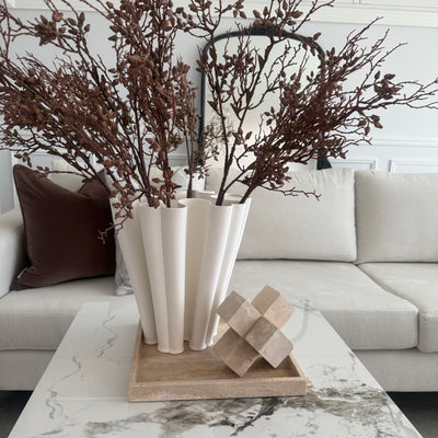 Travertine Stone square tray 30x30cm - Luscious Homewares