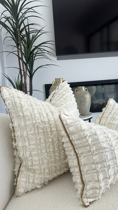 Dante ivory cushion - Luscious Homewares