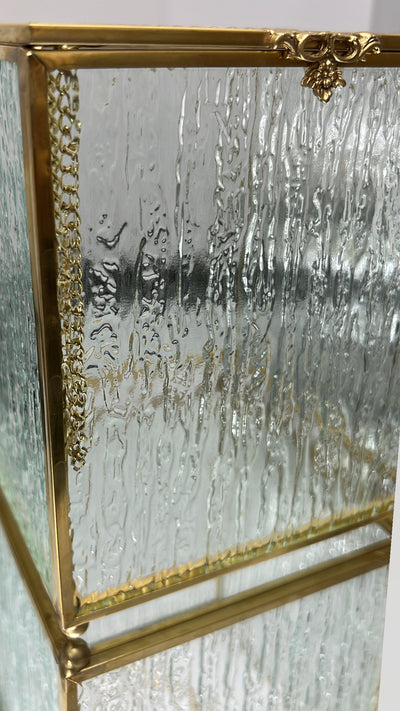 Waterfall square gold tissue box - Luscious Homewares
