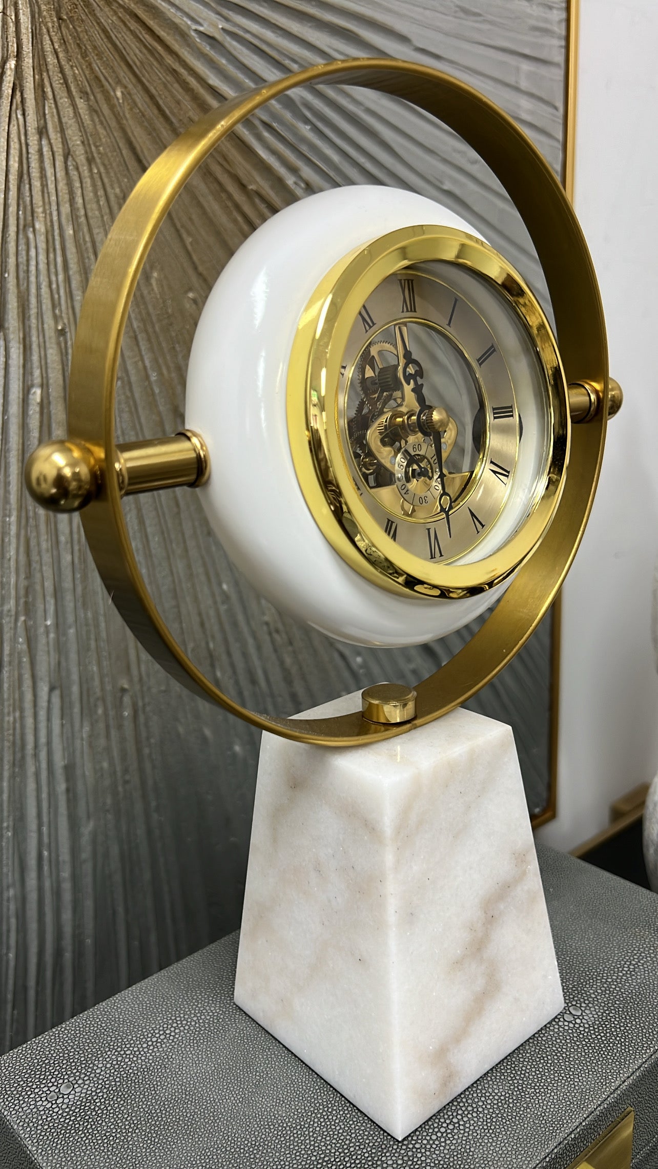 Marble stone clock