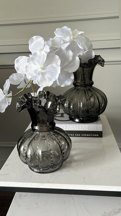 Miyanne Smoked glass vase - Luscious Homewares