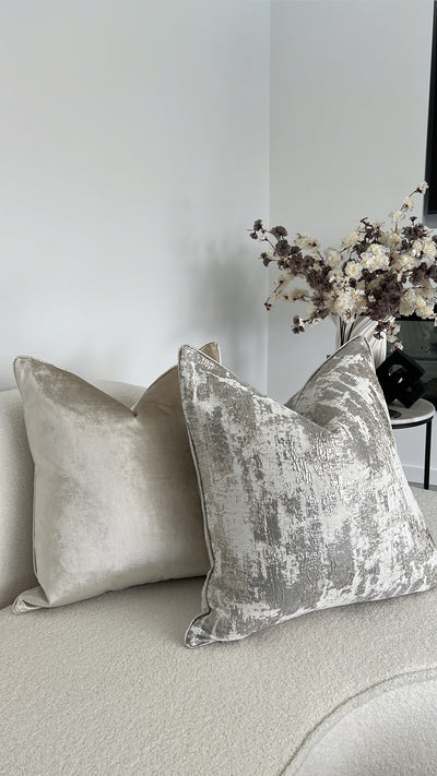 Cirrus silver cushion - Luscious Homewares