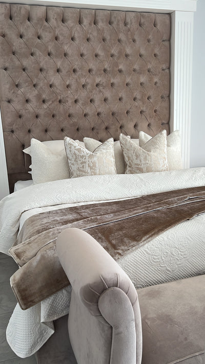 De luxe latte throw 140x220cm