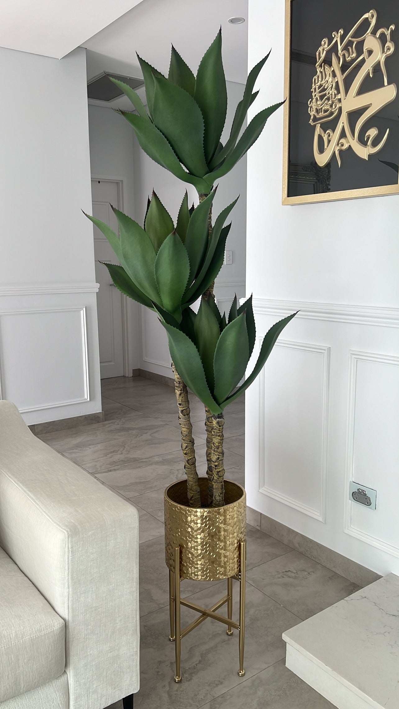 Agave succulent green artificial plant tree