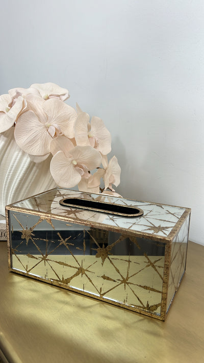 Starlight mirrored Tissue Box - Luscious Homewares