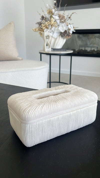 Quartz resin tissue box - Luscious Homewares