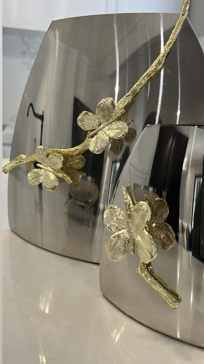 Gold Petal stainless steel vase - Luscious Homewares