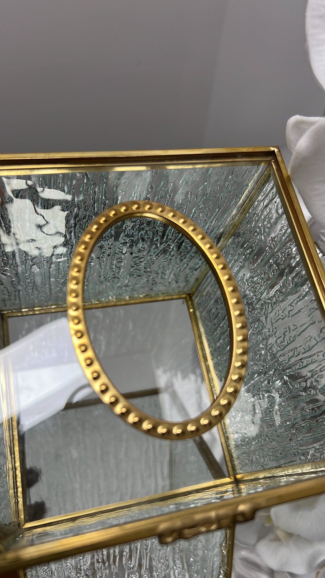Waterfall square gold tissue box - Luscious Homewares