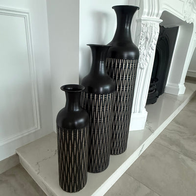 Black large Floor vase - Luscious Homewares
