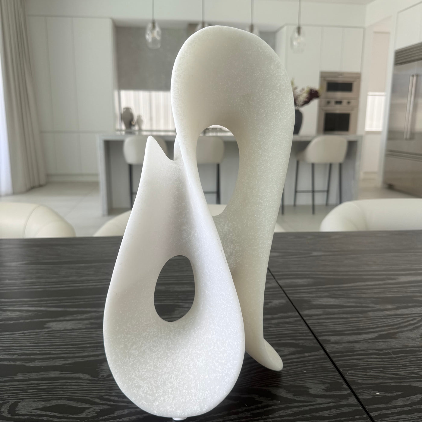 Wave white sculpture