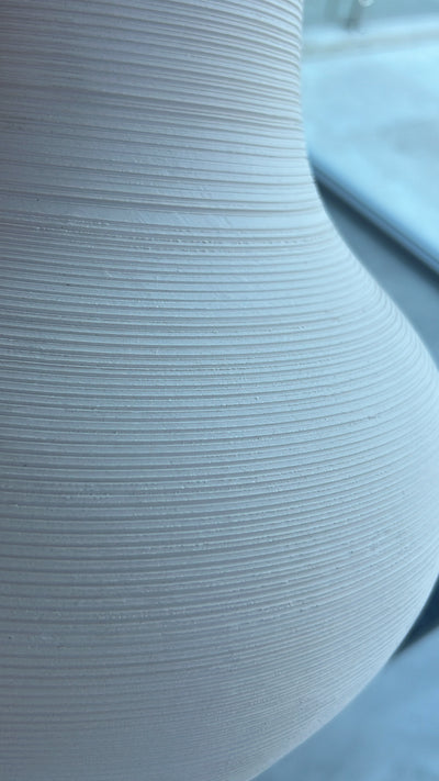 Nia Textured handmade beige vase - Luscious Homewares