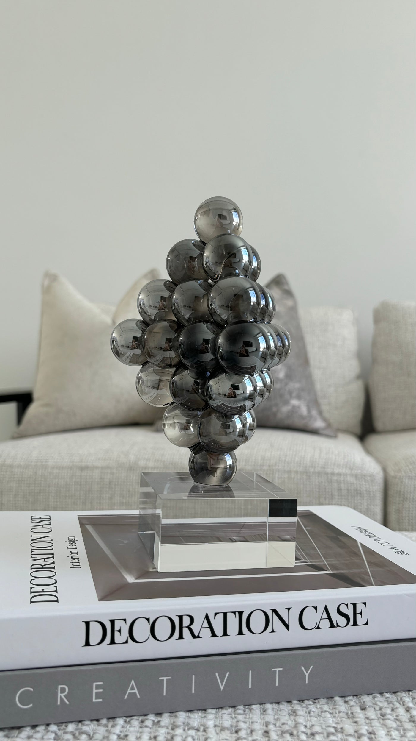 Crystal sphere sculpture - Luscious Homewares
