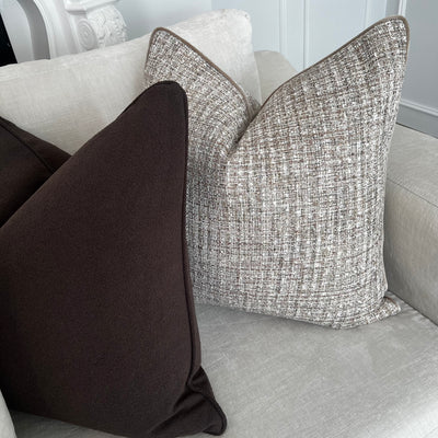 Lara tweed cushion - Luscious Homewares