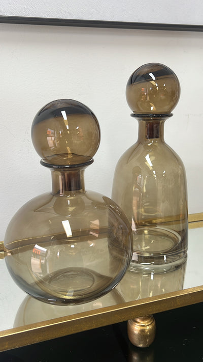 Hazel glass bottle jars - Luscious Homewares