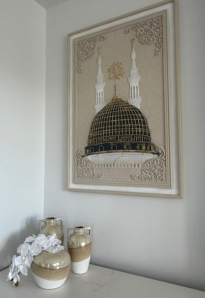 Masjid Al - nabawy wall frame stone effect