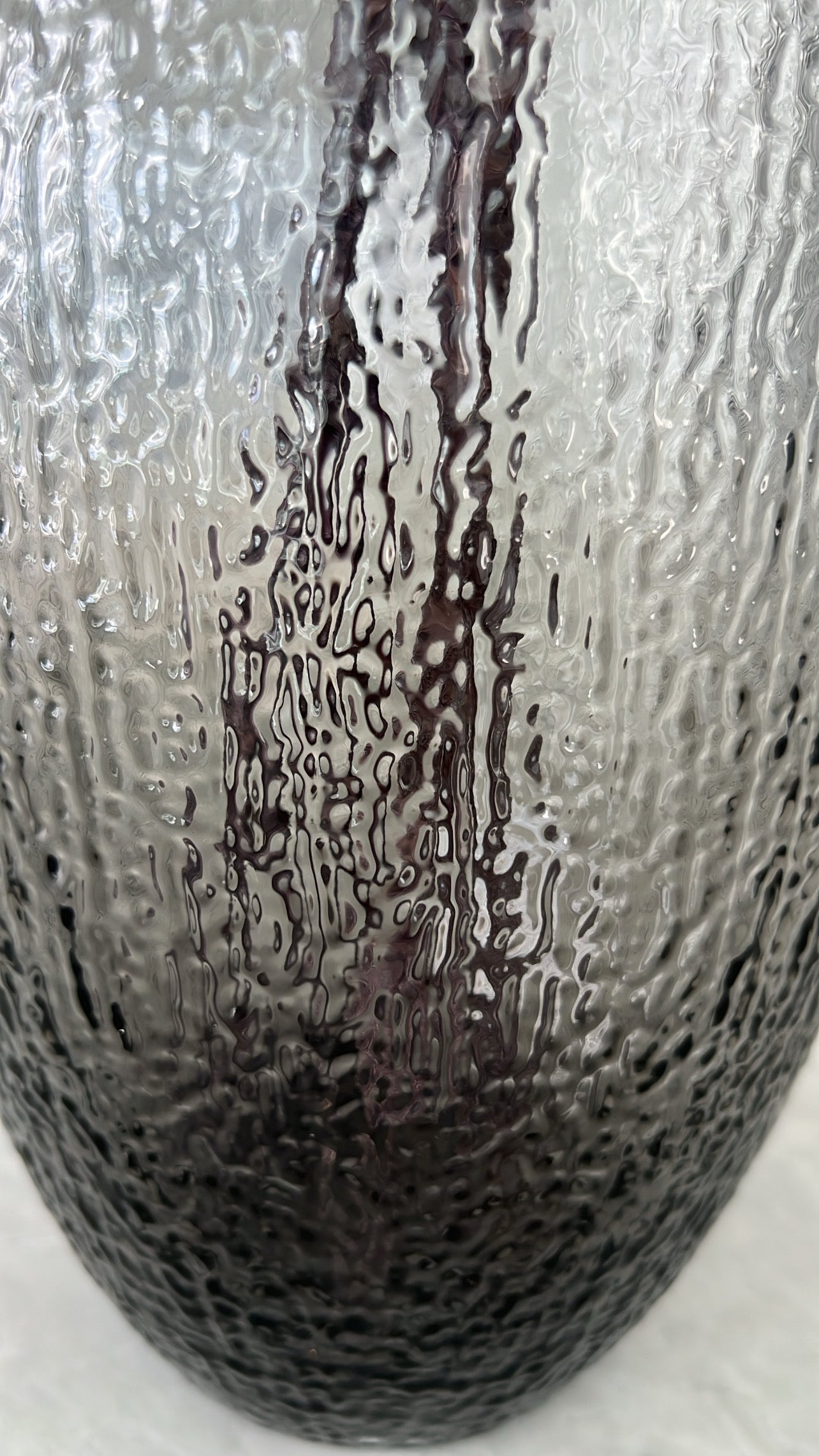 Deluge smoked textured vase - Luscious Homewares