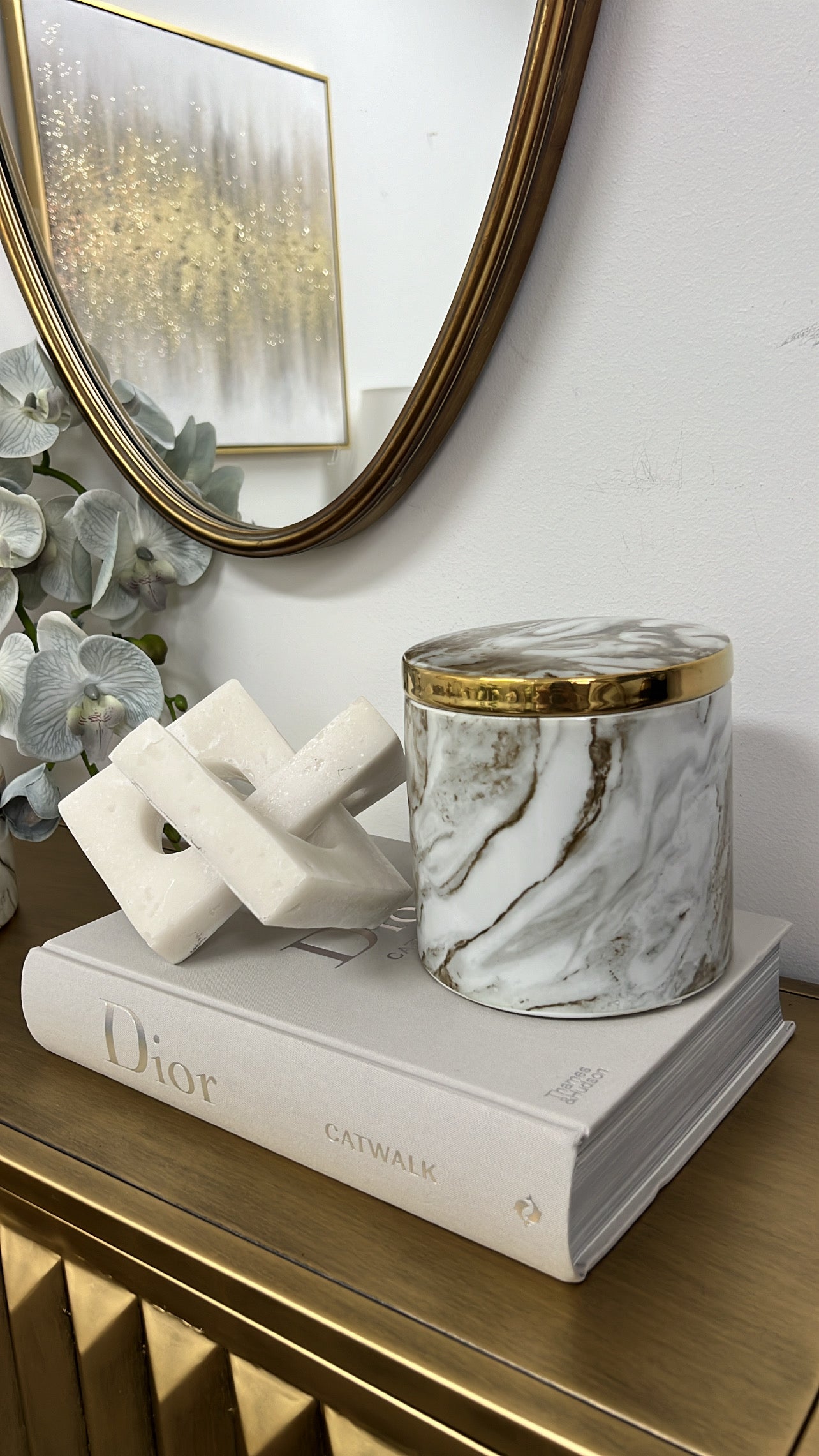 Marble swirl Jar - Luscious Homewares