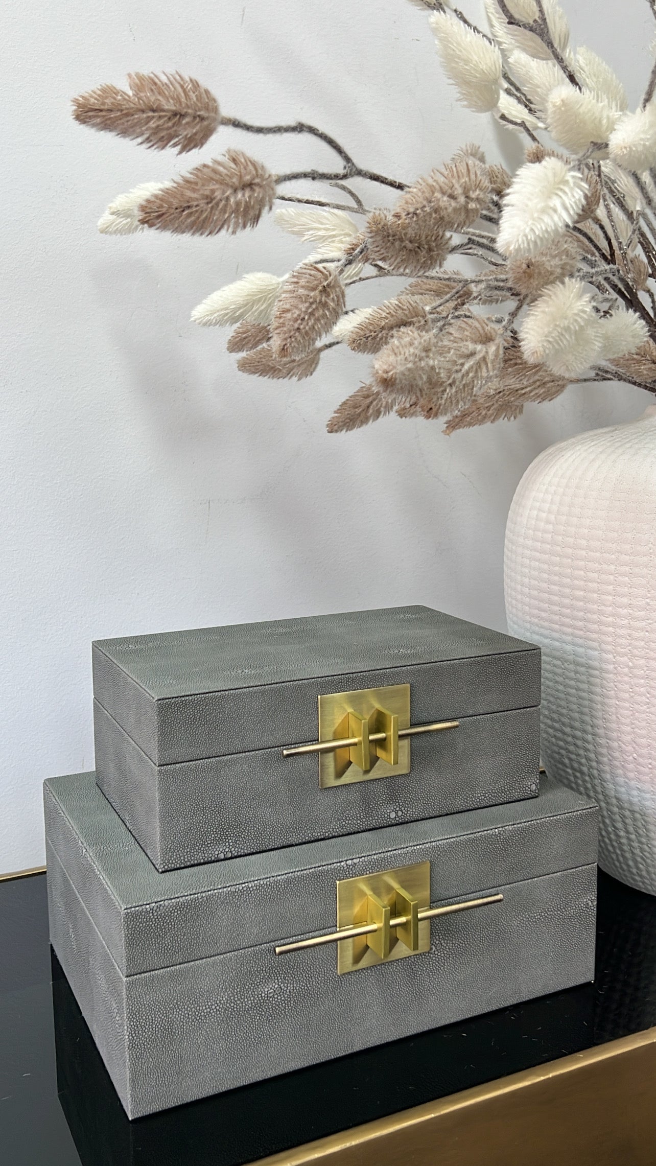 Infinity grey decorative box - Luscious Homewares