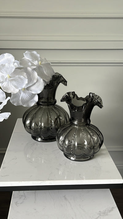 Miyanne Smoked glass vase - Luscious Homewares