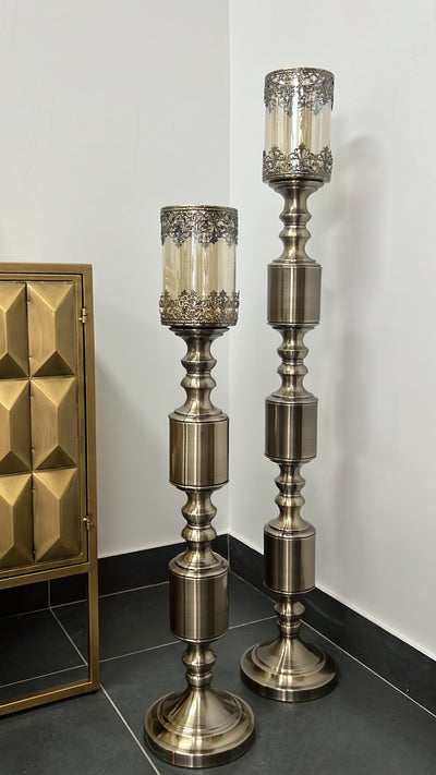 Cobra brass Floor candle holder - Luscious Homewares