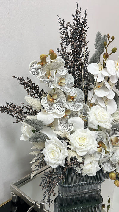 Pearly floral arrangement - Luscious Homewares