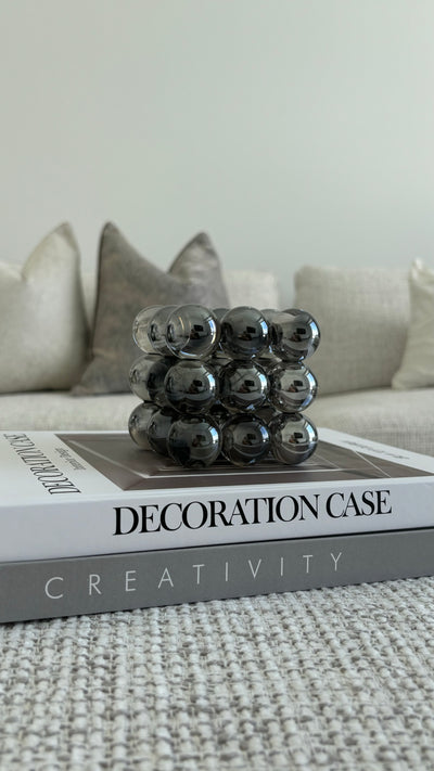 Crystal sphere sculpture - Luscious Homewares