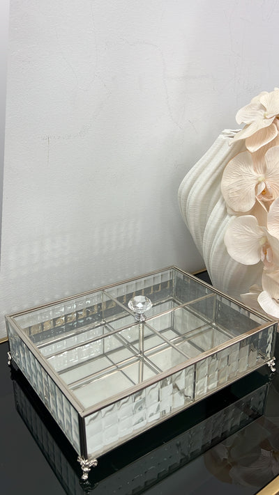 Porcha silver compartment box / serving - Luscious Homewares