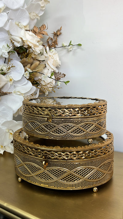 Vintage brass Oval decorative box - Luscious Homewares