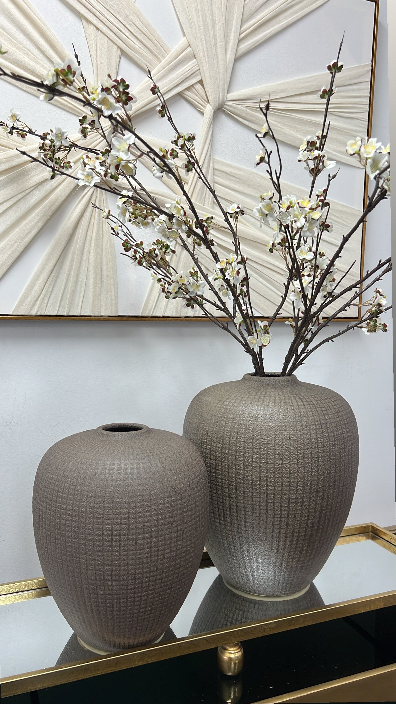 Kalena brown hand made ceramic vase - Luscious Homewares