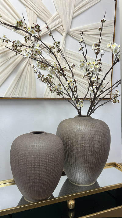 Kalena brown hand made ceramic vase - Luscious Homewares