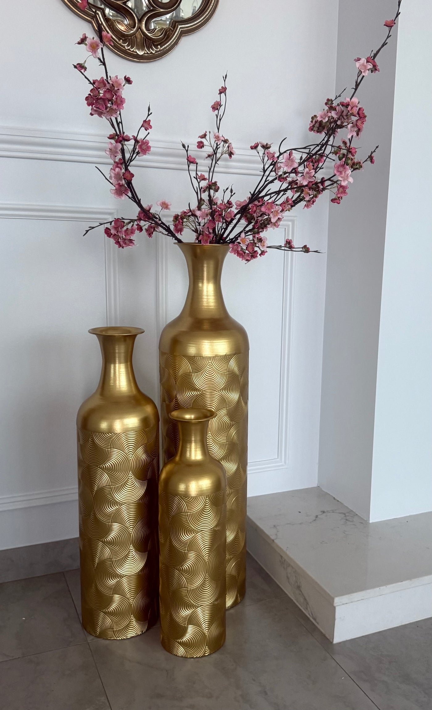 Gold large Floor vase - Luscious Homewares