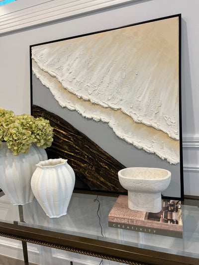 Vessel white Stone decorative bowl