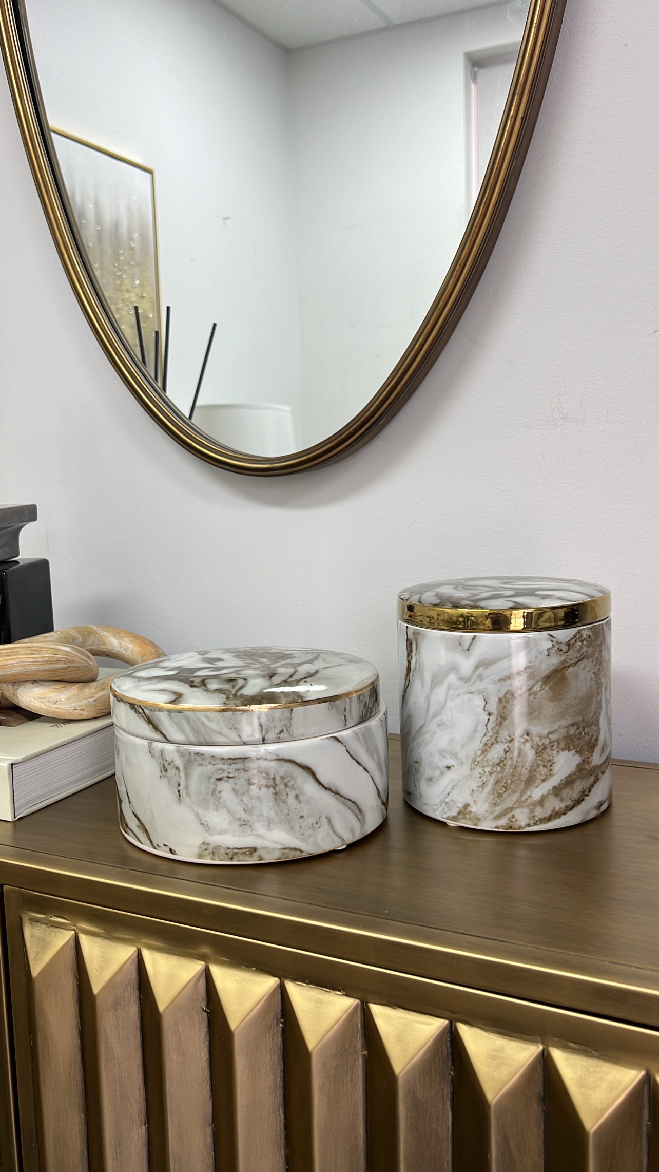 Marble swirl Jar - Luscious Homewares
