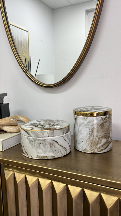 Marble swirl Jar - Luscious Homewares