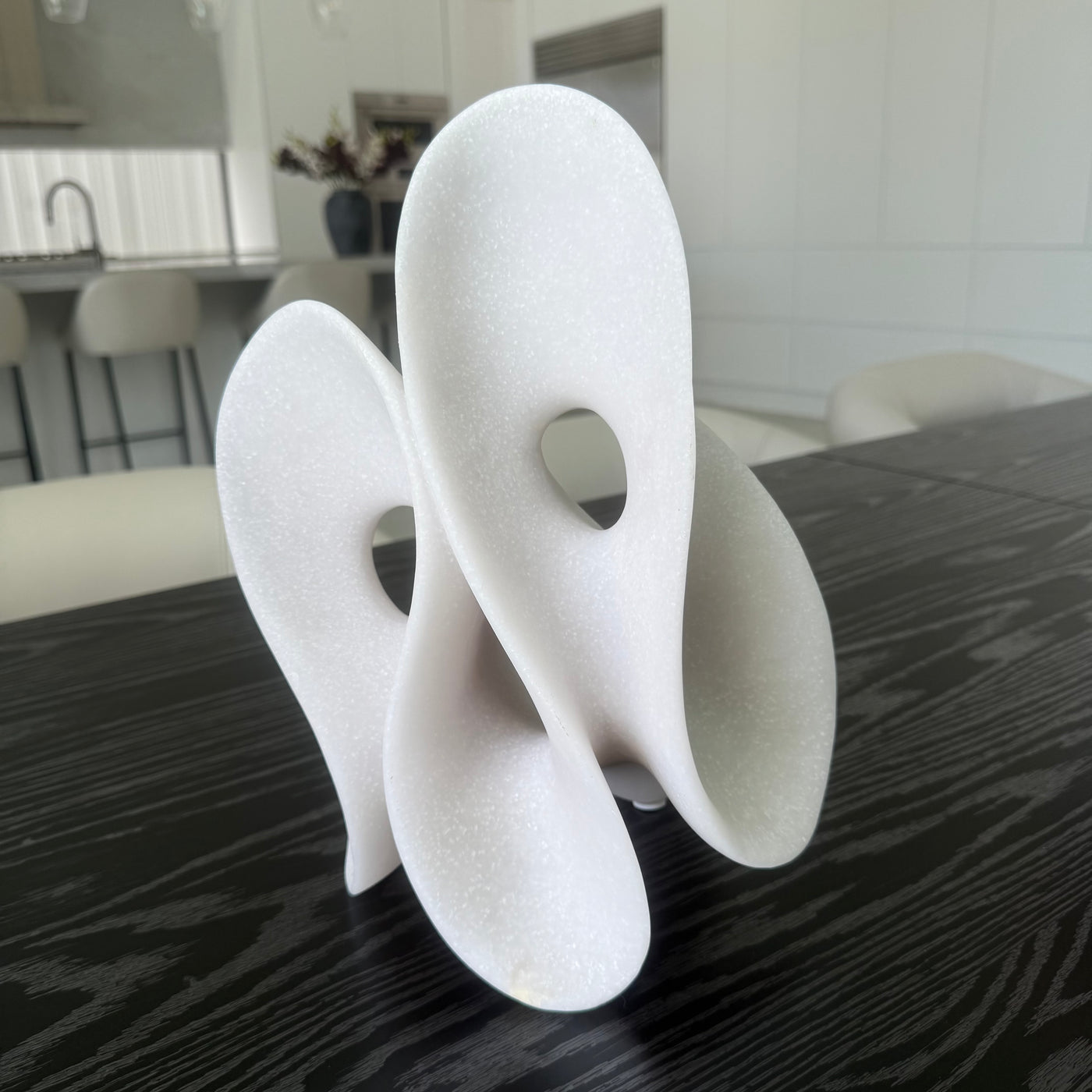 Wave white sculpture