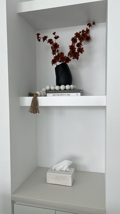 Stone plain tissue box - Luscious Homewares
