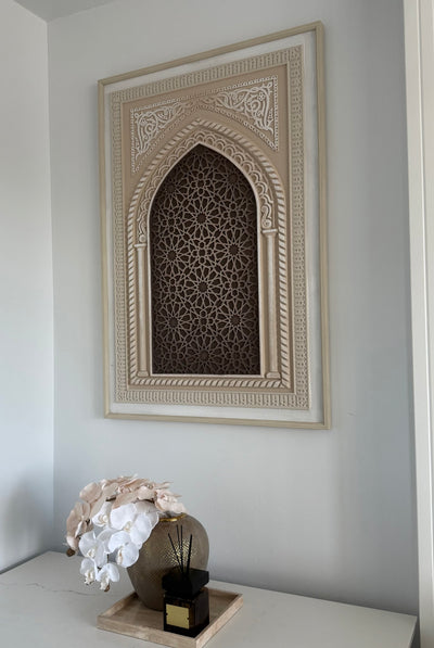 Moroccan style wall frame stone effect