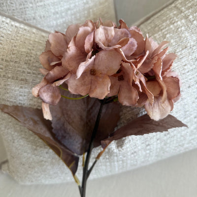 Blush Hydrangea soft touch artificial stem