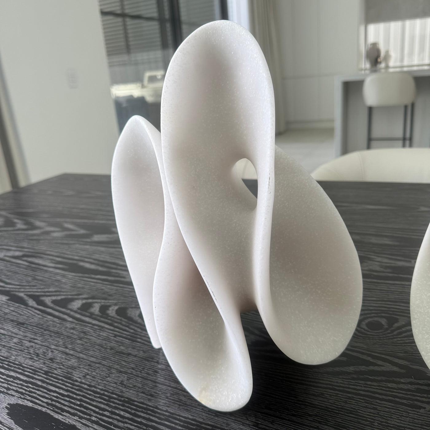 Wave white sculpture