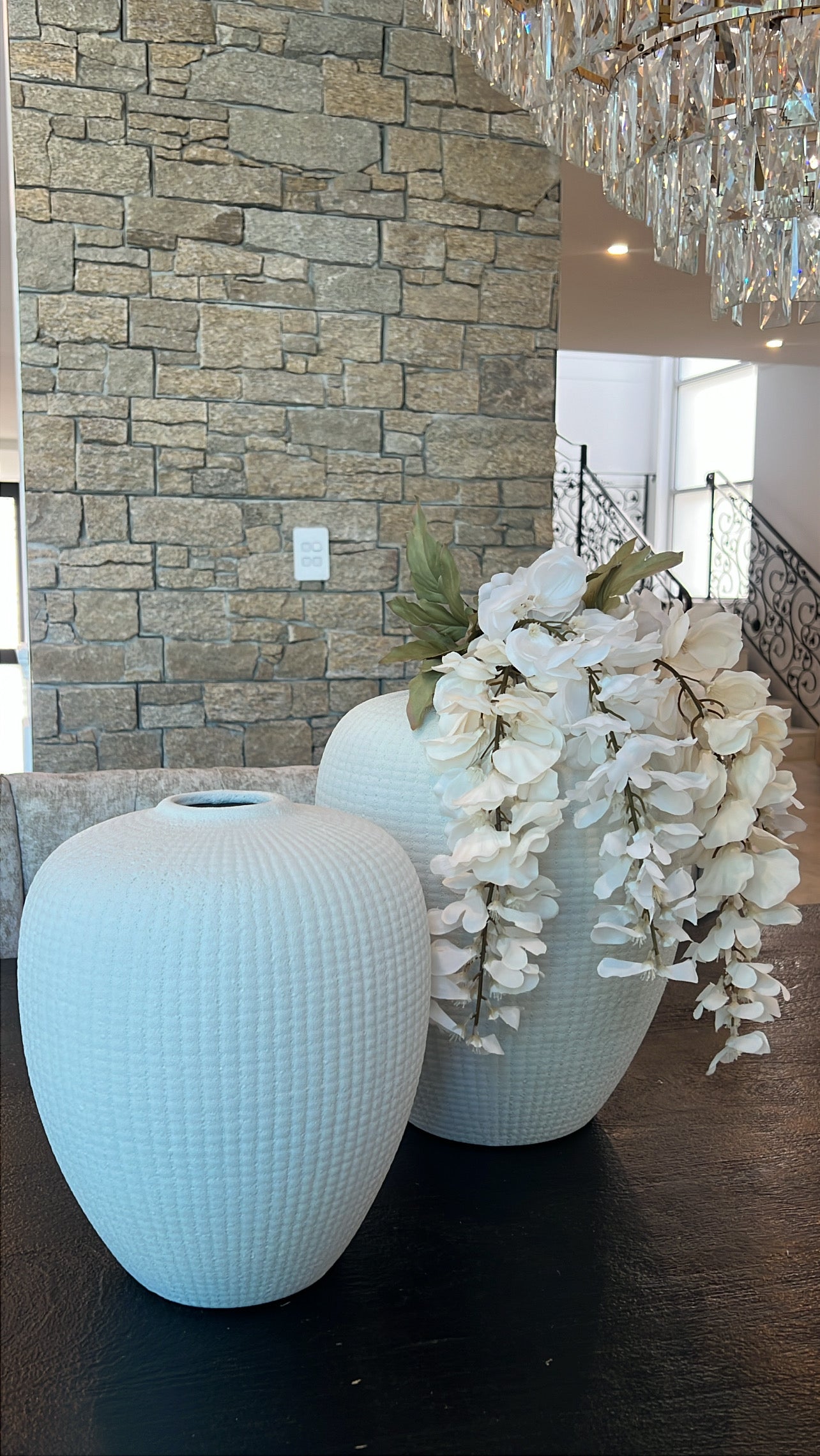 Kalena white handmade ceramic vase - Luscious Homewares
