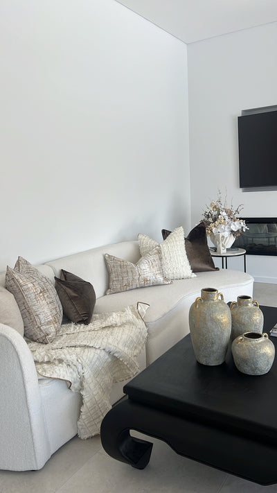 Dante ivory cushion - Luscious Homewares