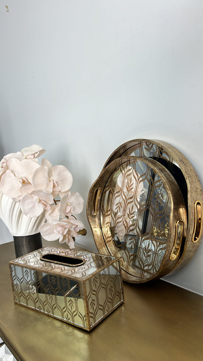 Nova mirrored Tissue Box - Luscious Homewares