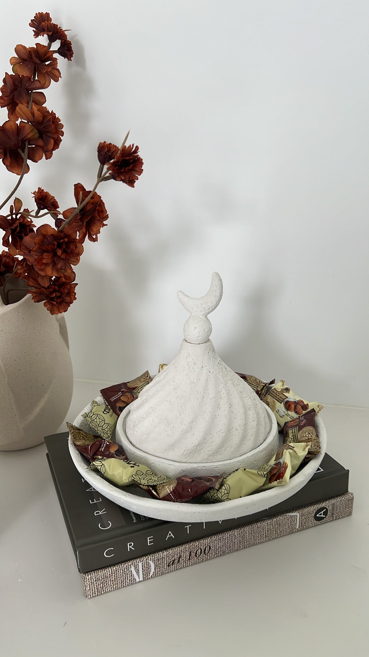 Moroccan stone ring dish + dome - Luscious Homewares