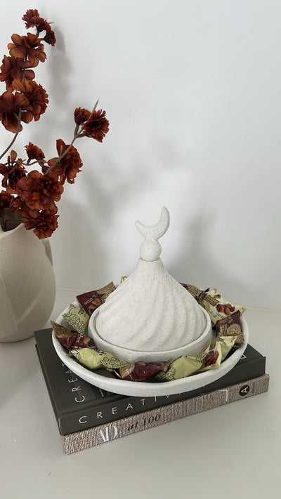 Moroccan stone ring dish + dome - Luscious Homewares