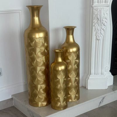 Gold large Floor vase - Luscious Homewares