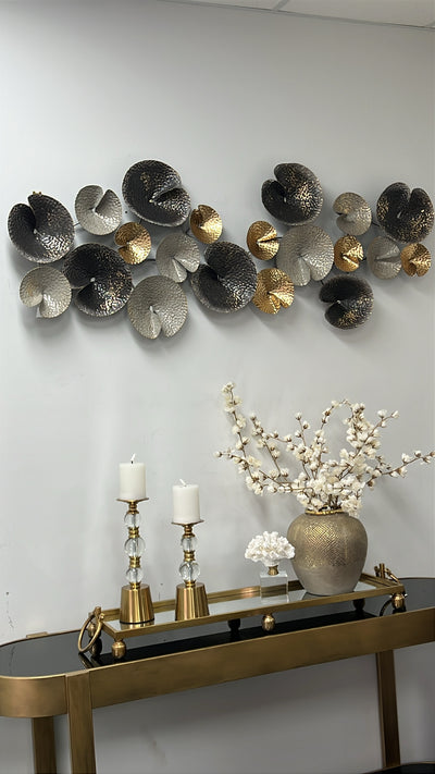 Laying lotus metal wall art - Luscious Homewares