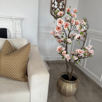 Magnolia artificial plant tree / gold pot