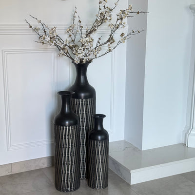 Black large Floor vase - Luscious Homewares