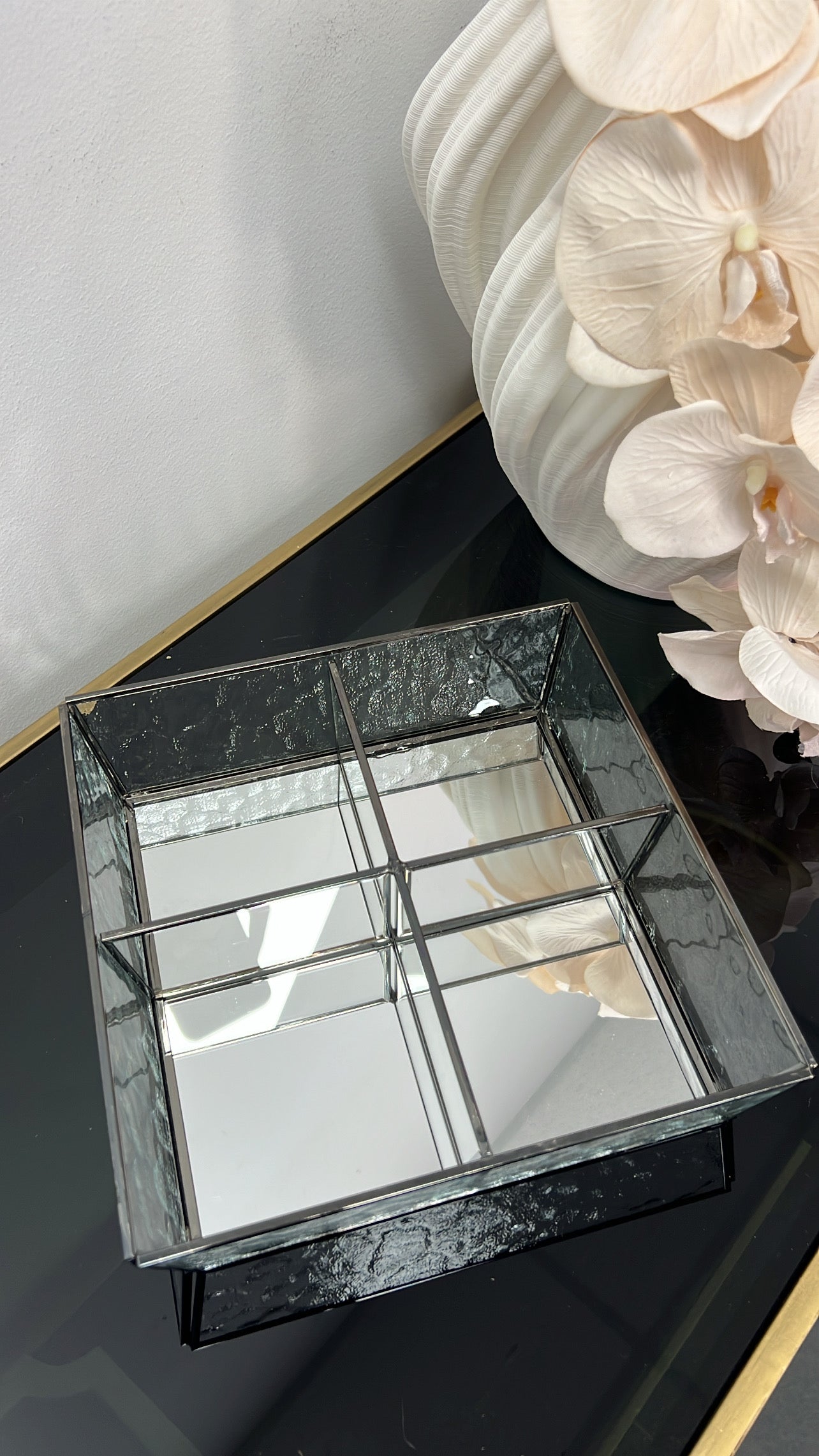 Naya black compartment box / serving - Luscious Homewares